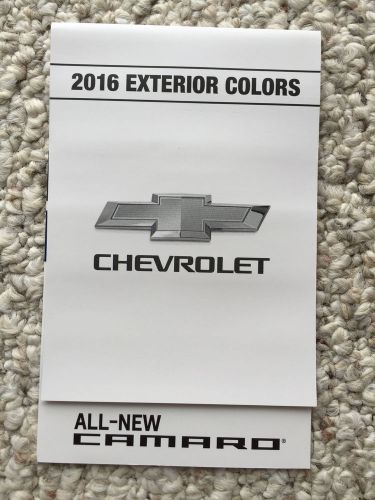 2016 chevrolet camaro exterior colors chart