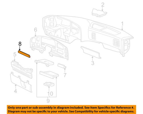 Ford oem e-350 econoline club wagon instrument panel dash-molding f2uz1504269b