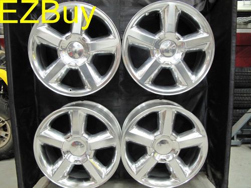 20&#034; inch new silverado tahoe factory style polished set of four wheels rims 5308