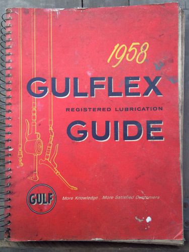 1958 gulf oil gulflex lubrication guide manual gas station