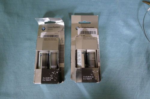 Bmw oem color system silver / grey &amp; clear lacquer a08 paint stick set - used