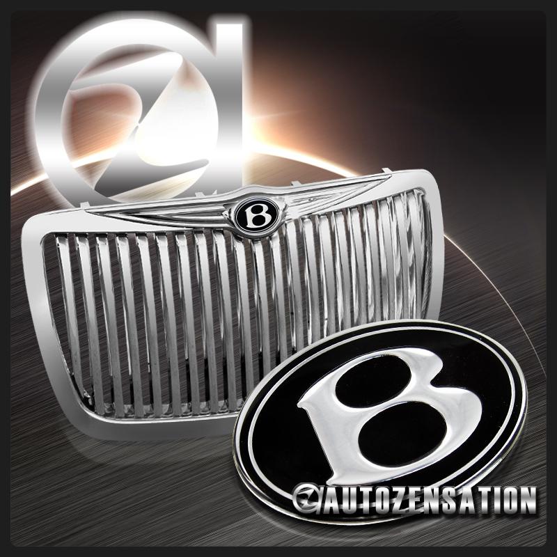 2004 2005-2010 chrysler 300/ 300c vertical style chrome grill & b emblem