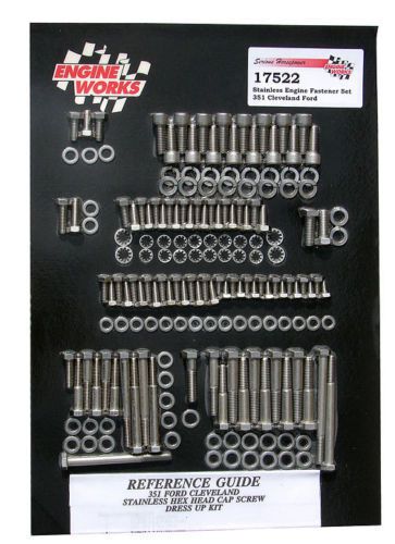 Engine works stainless steel engine bolt kit ford 351c complete set