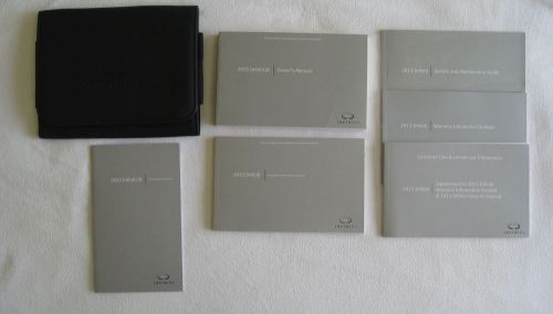 2013 infiniti jx35 oem owner&#039;s owners manual set w/case, nav &amp; quick ref (nq)