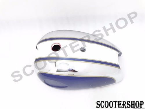 New bsa a7 a10 4 gallon blue white  painted chrome fuel petrol tank