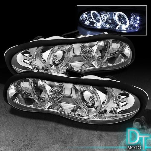 98-02 chevy camaro dual halo projector led headlights lamps lights left+right