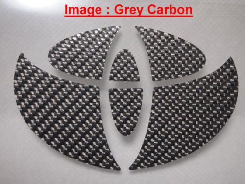 Jdm front &amp; rear emblem carbon fiber insert toyota 86 scion frs gt86 gt gts ft86