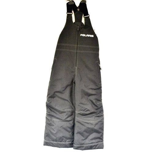 Polaris youth rim bib snowmobile pants black size small 286114502