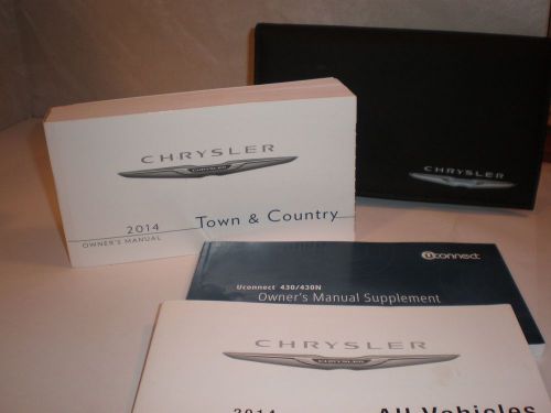 2014 chrysler town &amp; country owner&#039;s manual user guide set &amp; case *oem*