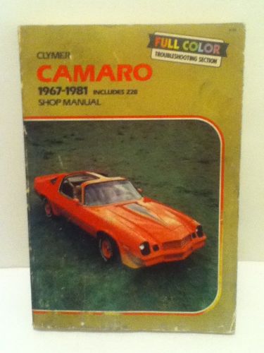 Vintage clymer camaro 1967-1981 shop manual includes z28