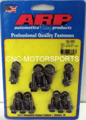 Arp oil pan bolt kit 134-1802 chevy 265 400 w/ 1pc rubber gasket hex head