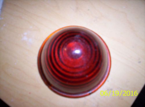 Vintage glass dark amber/faded red  side marker light lens