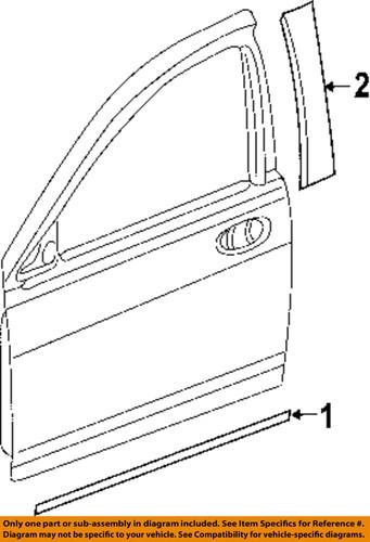 Dodge oem 5160272ac front door-side molding