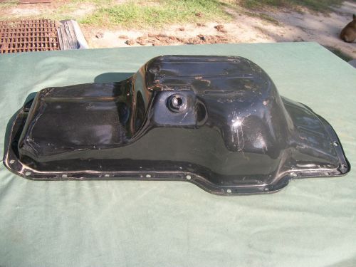 Used 1960-70?  unknown  oil pan    help me identify! used part read description