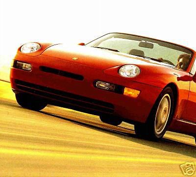 1992 porsche 968 cabriolet factory color photo card