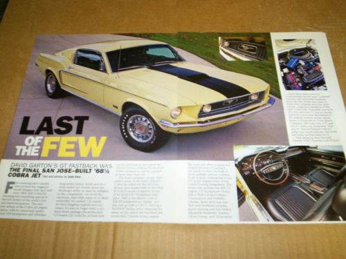 1968 ford 428 cobra jet mustang gt magazine article