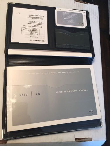 2006 infiniti g35 owners manual with case book set