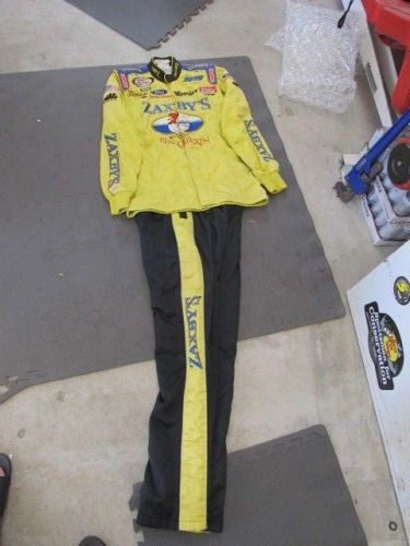 Nascar race used crew firesuit zaxbys 2 pc sfi 3-2a-5 simpson arca series  (#2)