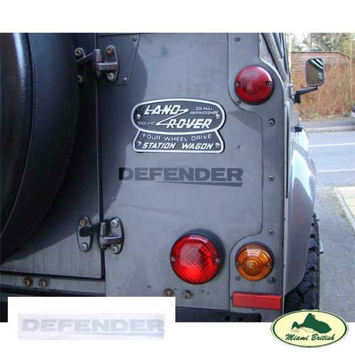 Land rover tail gate decal sticker brunel defender dah500320 oem