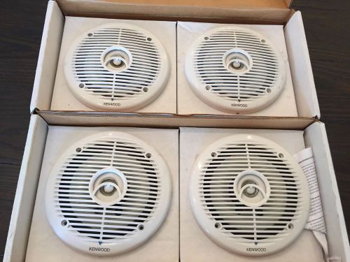 Kenwood marine kfc-1659mrw white speakers - set of 4 used wakeboarding boat atv