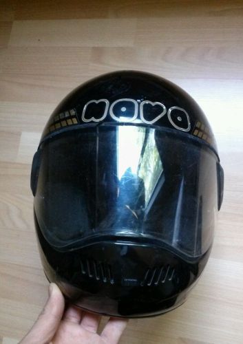 Nava vintage motorcycle helmet black and gold
