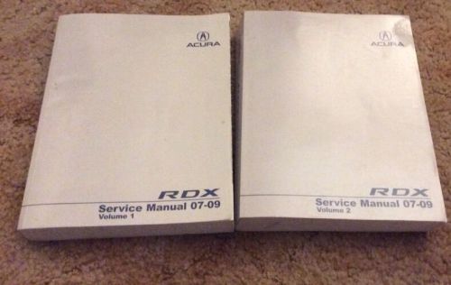 Acura rdx 2007-2009 factory service manual set volumes 1 and 2