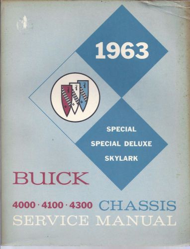 1963 buick special skylark  chassis service shop  manual