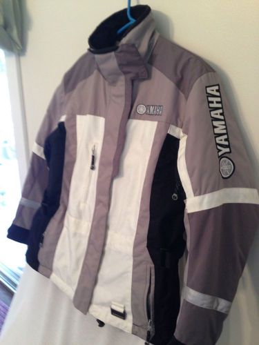 Women&#039;s large white/gray/black yamaha snowmobile ski jacket