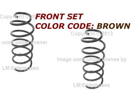 Volvo s60 s80 v70 front coil spring set 2.4 2.5t awd t5 - brown - new + warranty