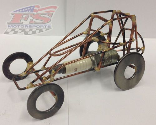 Wingless sprint car / midget- unique metal / spark plug art