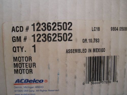 Gm#12362502  oem new  power window motor