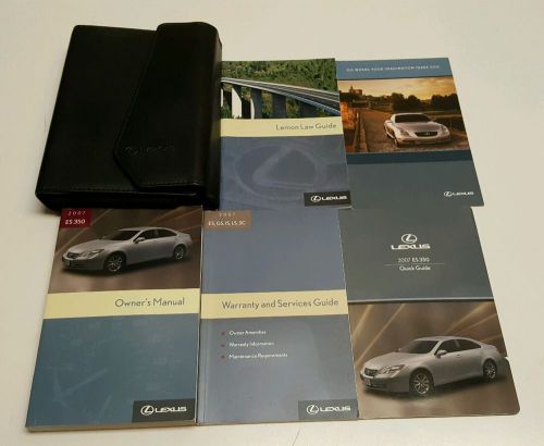 2007 lexus es 350 es350 owners manual v6 3.5l awd 2wd genuine factory original