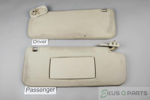 2007-2013 chevrolet silverado sierra sun visor set w/ passenger covered mirror