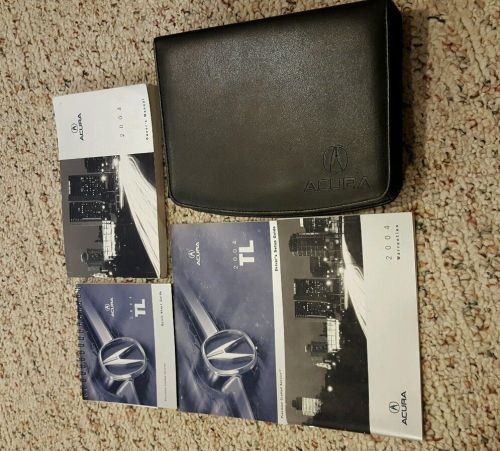 Acura tl 2004 owner&#039;s manual set with leather case