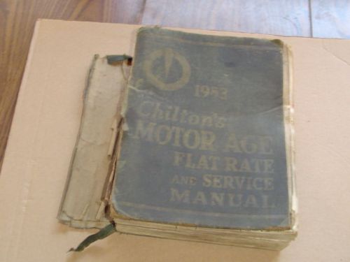 Chilton&#039;s 1953 motor age flat rate &amp; service manual 1940-1950 needs repair
