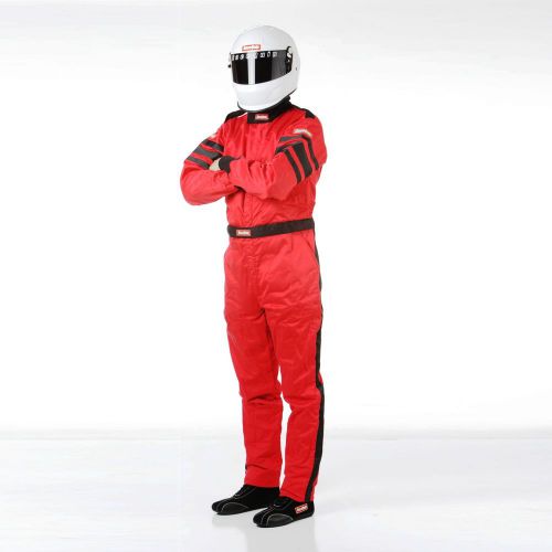 Racequip 120013 driving suit sfi-5 suit red medium