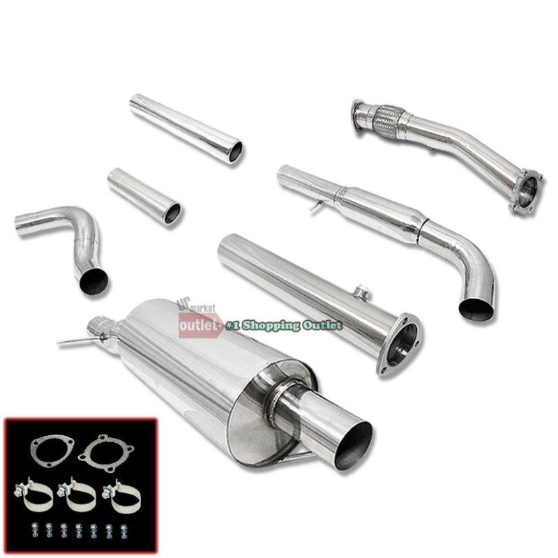 Single path 3" muffler catback down pipe for vw 99-05 golf/jetta 1.8t turbo mk4