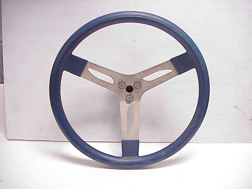 Race car 3 spoke 14&#034; aluminum steering wheel imca sprint car vintage sw6