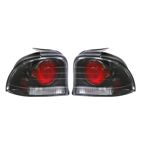 Apc euro tail lights for 1995-1999 dodge neon black housing 404121tlb