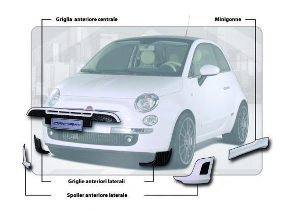 Fiat 500 front grill by orciari - new