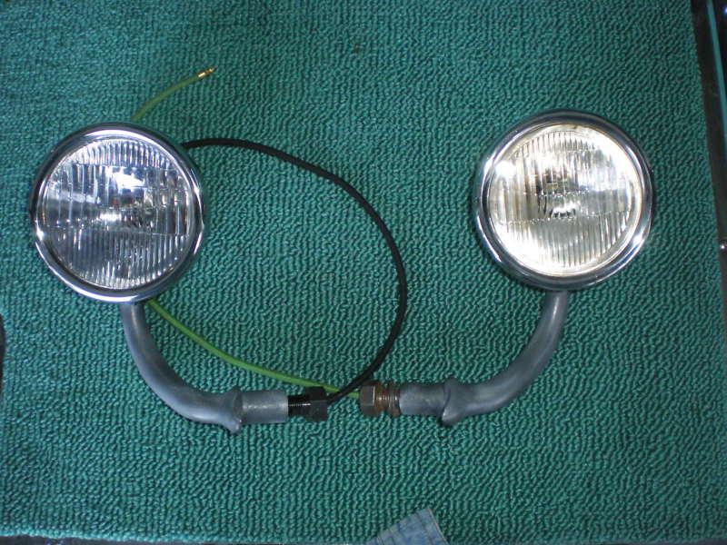 Original pair of 1930-1931 model a ford cowl light/lamps & arms