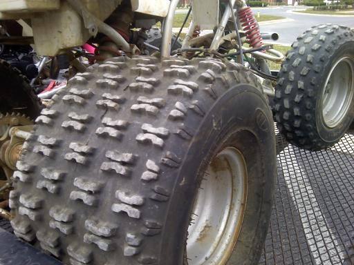20x11x8 itp holeshot tires with blaster wheels and hubs