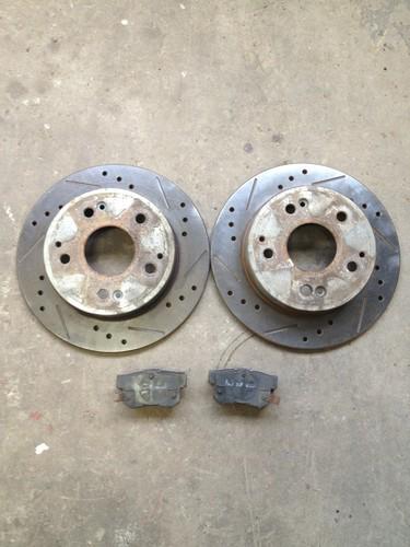 Acura rsx base type s rear brake rotors and pads power stop 02 03 04 05 06