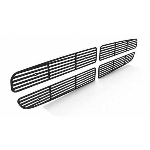 Dodge dakota 97-04 black horizontal billet front metal grille trim cover insert