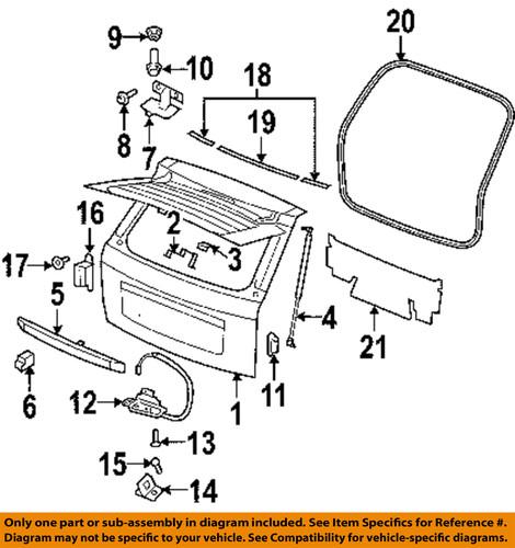 Mopar oem 4589131af lift gate-latch