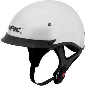 Afx fx-72 solid pearl white single inner lens beanie helmet