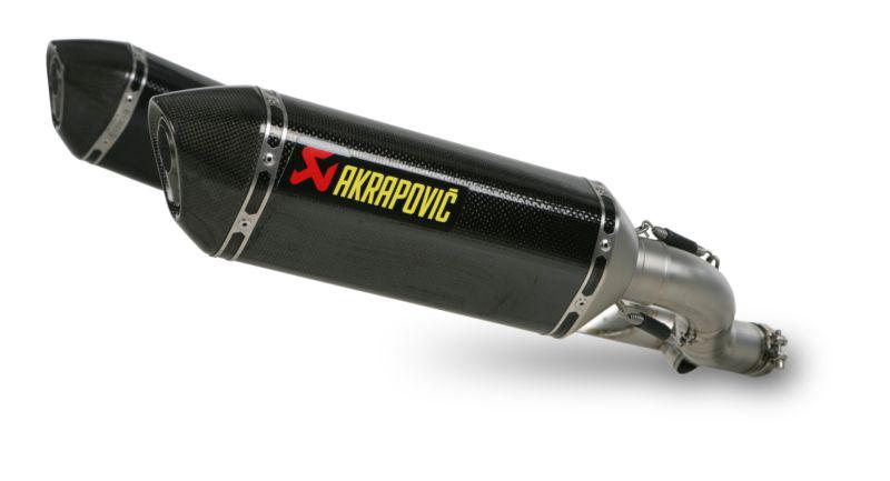 Akrapovic dual slip-on mufflers hexagonal ti/cf/cf for suz gsx-r1000 2009 2011