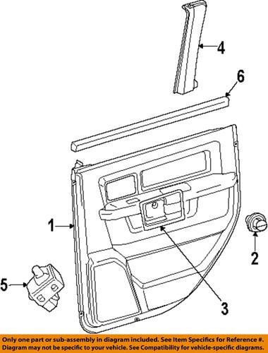 Mopar oem 1gy64xdvaa interior-rear door-handle bezel