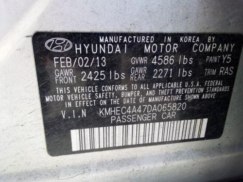 Used ignition immobilizer module fits: 2013 hyundai sonata theft-locking 2.4l vi