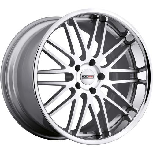 19x10.5 silver cray hawk wheels 5x4.75 +65 chevrolet corvette c6 corvette